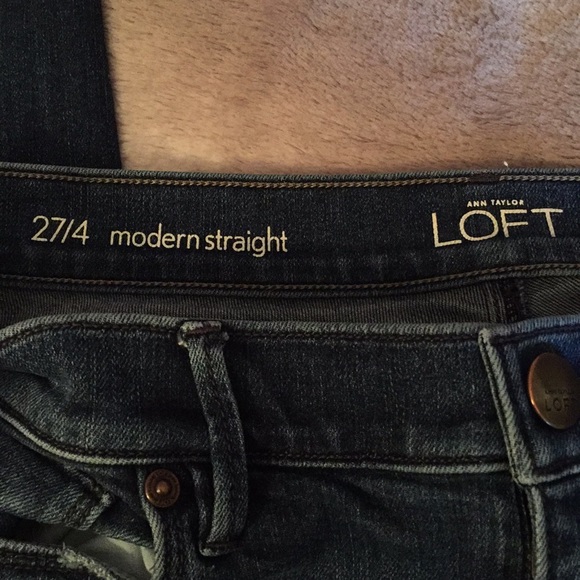 Loft Straight Leg Distressed Jeans - Picture 2 of 6